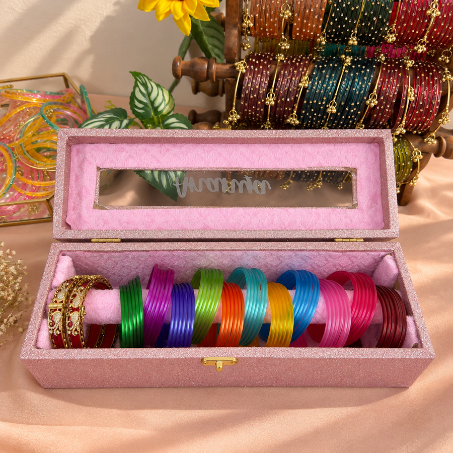 Openable Peacock Kada Bangles With 12 Set Multicolour Bangles