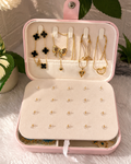 All In One Jewellery Mystery Box With Photo  ( 10 set Korean Earrings + 2 set Oxidise Jhumke + 1 Kashmiri Watch + 3 Anti Tranish Necklace + 1 Bracelet )