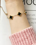 Gold Clover Charm Bracelet - Elegant Jewelry for Every Occasion