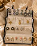 Earring Box With ( 3 Oxidised Jhumka + 3 Anti Tarnish Necklace + 6 Korean Earrings )