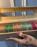 Diamond Bangles with Ghungroo Bangles( 60 Bangle + 10 ghungroo Bangle + Name )