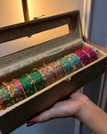 Diamond Bangles with Ghungroo Bangles( 60 Bangle + 10 ghungroo Bangle + Name )