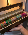 Diamond Bangles with Ghungroo Bangles( 60 Bangle + 10 ghungroo Bangle + Name )