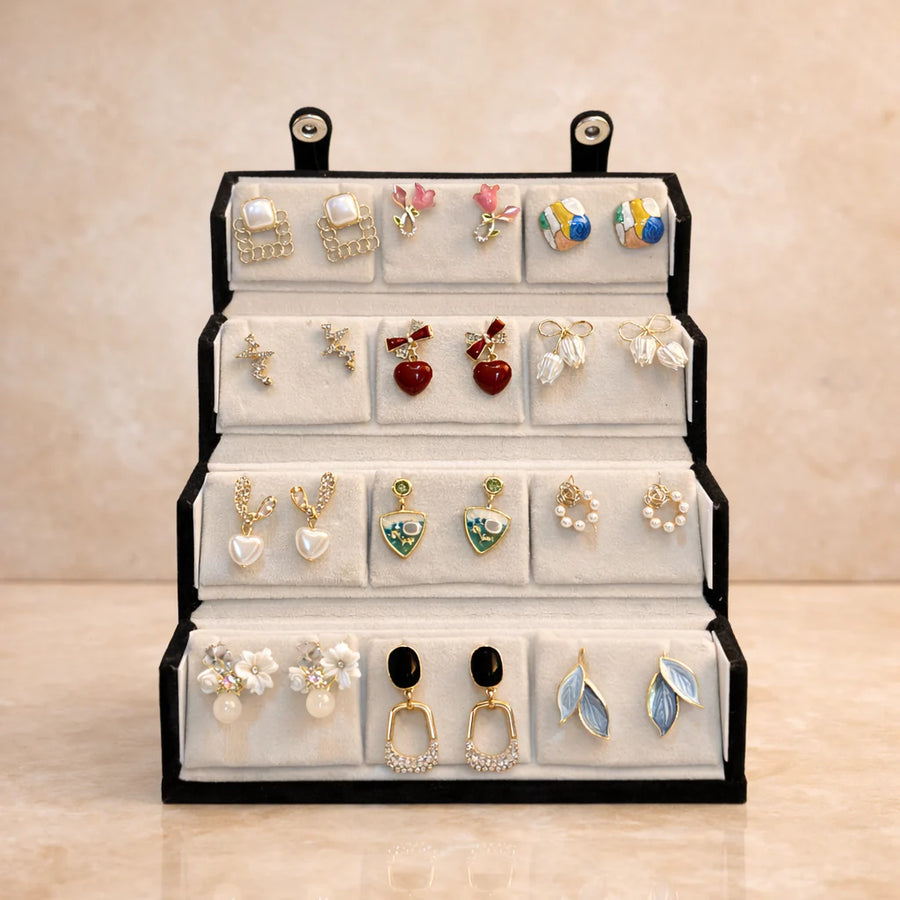12 Korean  Earrings With Premium Box