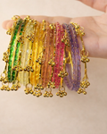 Mix Colored Kashmiri Bangles (12 bangle + 7 ghungroo bangle )