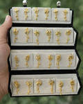 12 Golden Petal Earring With Premium Box