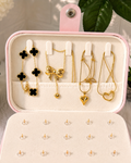 All In One Jewellery Mystery Box With Photo  ( 10 set Korean Earrings + 2 set Oxidise Jhumke + 1 Kashmiri Watch + 3 Anti Tranish Necklace + 1 Bracelet )