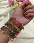 Diamond Bangles with Ghungroo Bangles( 60 Bangle + 10 ghungroo Bangle + Name )