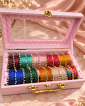 Diamond Bangle Box With Name ( 120 Diamond Bangles + 20 Heavy Ghungroo Bangles )