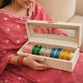 Viral Jelly Bangle Set With Premium Box And Name (40 Bangles + 11 Ghungroo bangles )