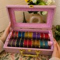 Viral Diamond Bangle Box With Name ( 120 Diamond Bangles + 20 Ghungroo Bangles )