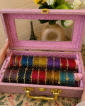 Viral Diamond Bangle Box With Name ( 120 Diamond Bangles + 20 Ghungroo Bangles )