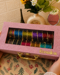 Viral Diamond Bangle Box With Name ( 120 Diamond Bangles + 20 Ghungroo Bangles )