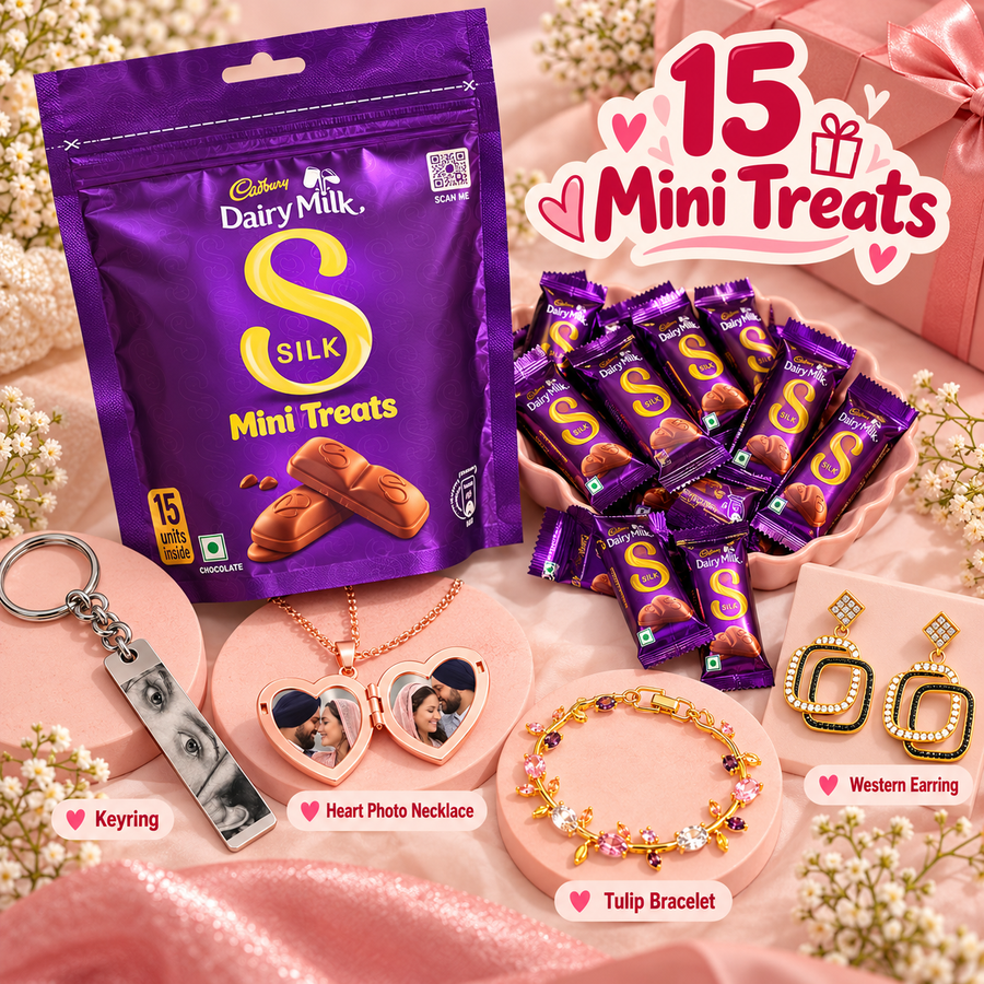 Set of 4 Personalized Viral Jewellery + Cadbury Mini Treats
