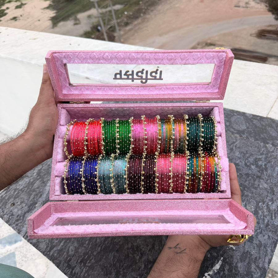 Almirah Bangle Box ( 120 Diamond Bangle + 20 Heavy Ghungroo Bangle )