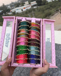 Almirah Bangle Box ( 120 Diamond Bangle + 20 Heavy Ghungroo Bangle )