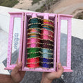 Almirah Bangle Box ( 120 Diamond Bangle + 20 Heavy Ghungroo Bangle )