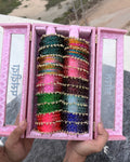 Almirah Bangle Box ( 120 Diamond Bangle + 20 Heavy Ghungroo Bangle )