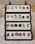 Set Of 12 Oxidized Stud Earrings With Premium  Jewelry Box