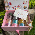 Kashmiri Birthday Hamper For Her ( 144 diamond bangles + 16 ghungroo bangles + 1 set kashmiri jhumka + 1 kashmiri watch + birthday card)