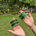 Heavy Kashmiri Ghungroo Bangles ( 24 Diamond Bangles + 6 Heavy Kashmiri Ghungroo )