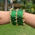 Heavy Kashmiri Ghungroo Bangles ( 24 Diamond Bangles + 6 Heavy Kashmiri Ghungroo )