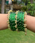 Heavy Kashmiri Ghungroo Bangles ( 24 Diamond Bangles + 6 Heavy Kashmiri Ghungroo )