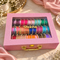 Premium  Bangle  Box With Name (180 Bangles + 33 Heavy Ghungroo Bangles + Light)