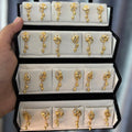 12 Golden Petal Earring With Premium Box