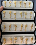 12 Golden Petal Earring With Premium Box