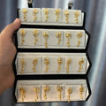 12 Golden Petal Earring With Premium Box