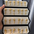 12 Golden Petal Earring With Premium Box