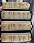 12 Golden Petal Earring With Premium Box