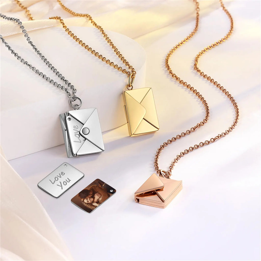 Envelope Photo Necklace