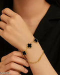 Gold Clover Charm Bracelet - Elegant Jewelry for Every Occasion